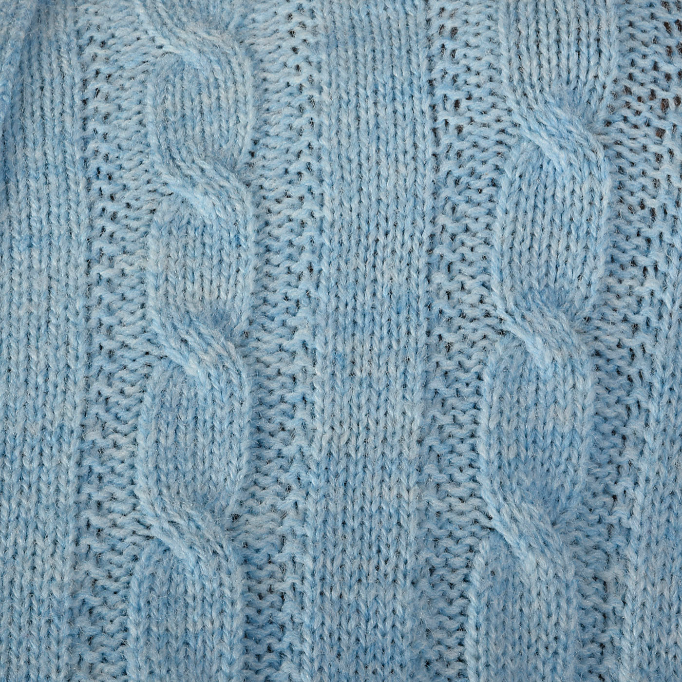 1960s Mens Baby Blue Cable Knit Cardigan