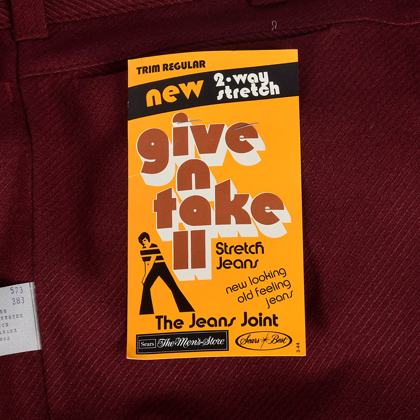 1970s NOS Sears Maroon Pants