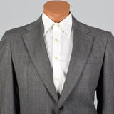 Medium 1970s Gray Windowpane Plaid Suit