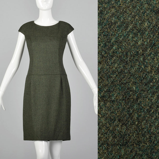 Classic Green Wool Dress by Norman Ambrose