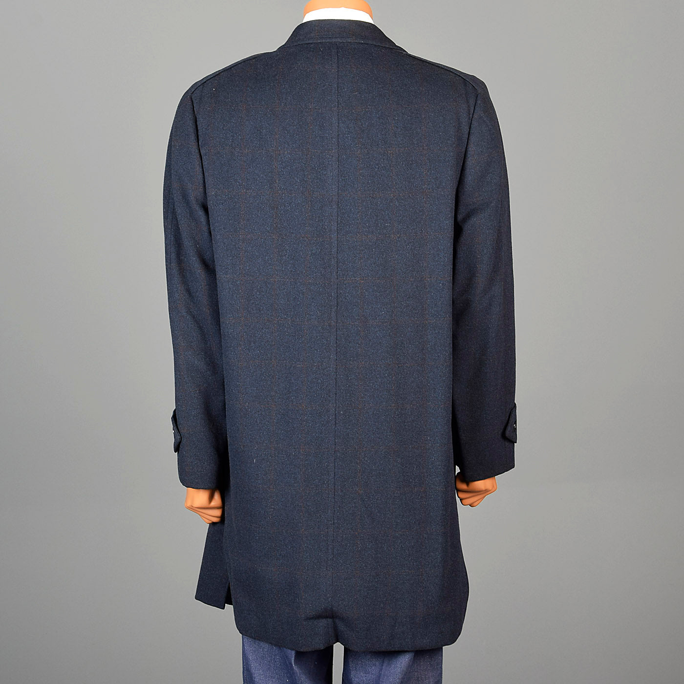 1960s Mens Navy Blue Car Coat