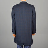 1960s Mens Navy Blue Car Coat