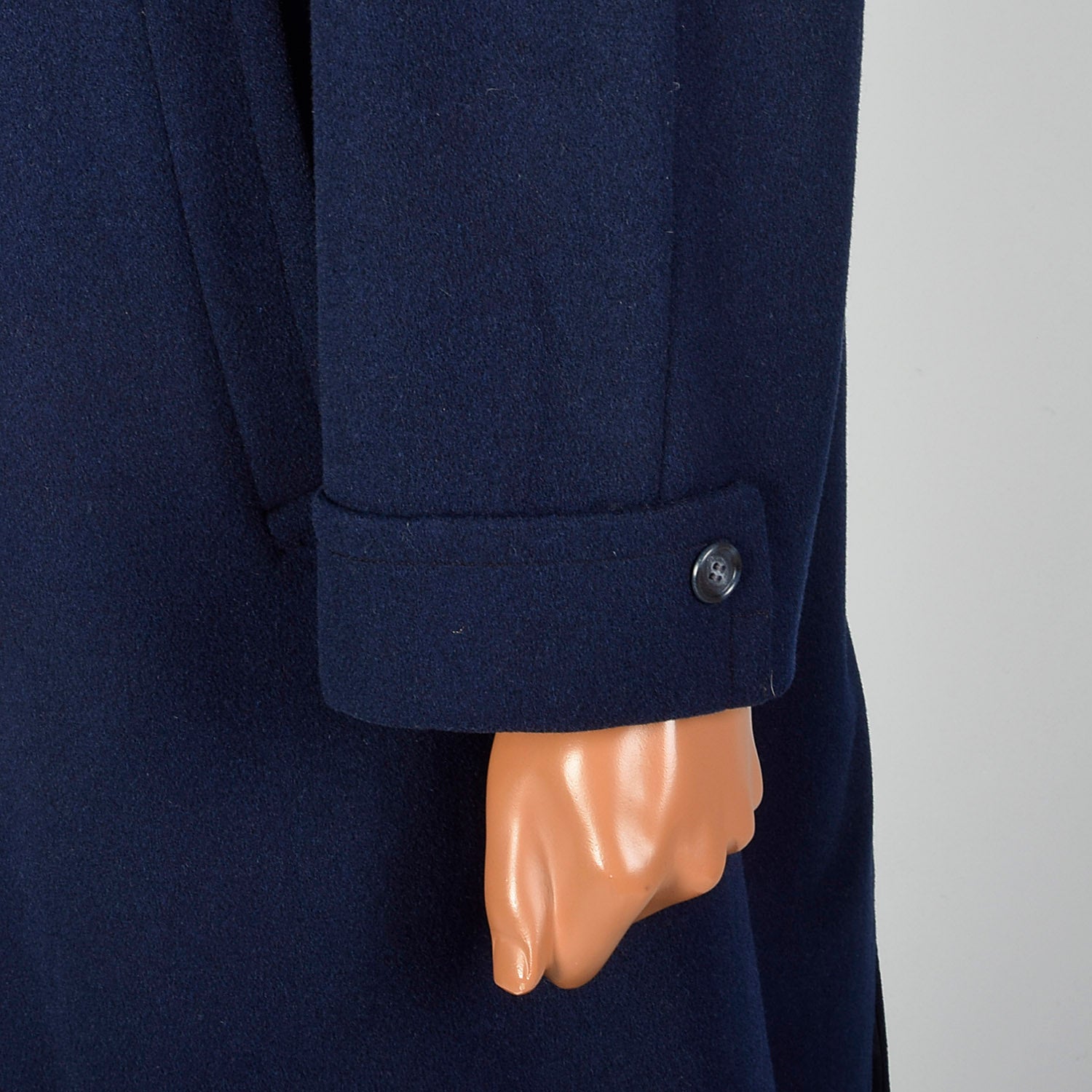 Large 1950s NavyDouble Breasted  Coat