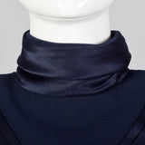 XS-Small Galanos 1980s Navy Dress