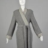 Medium Frette 1980s Gray Wool Robe