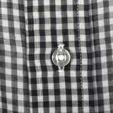 1970s Black and White Gingham Blouse