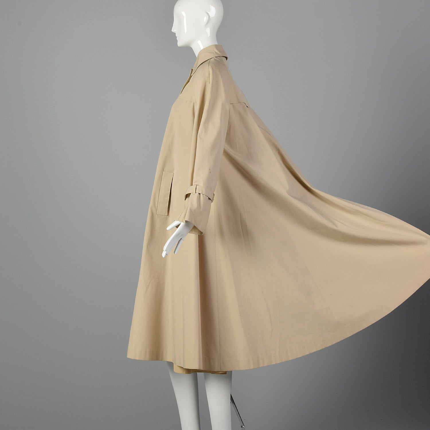 OSFM Diane Von Furstenberg 1970s Tan Trench Coat