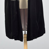 1930s Black Cape with Velvet Trim