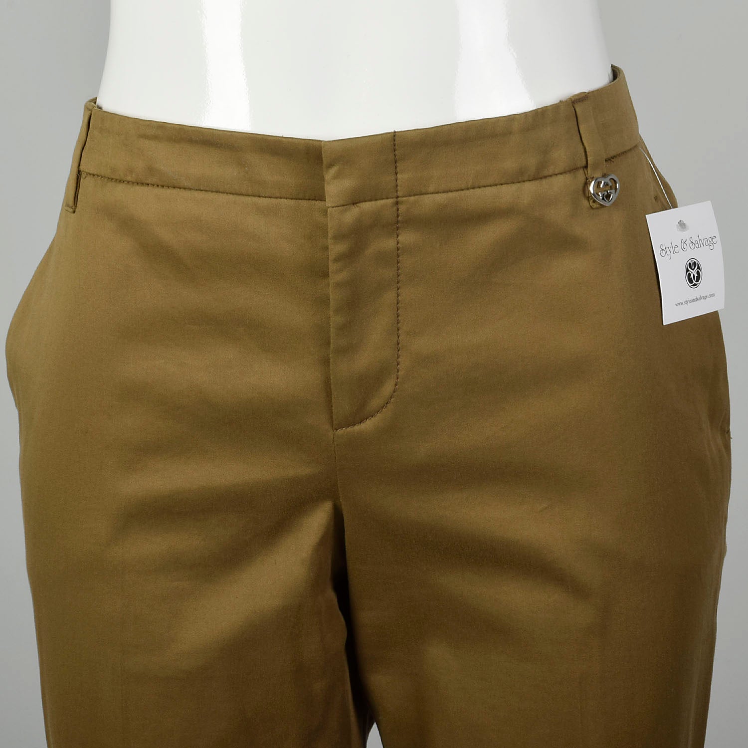 Medium Gucci Capri Pants Tapered Leg Mid Rise Designer Bottoms