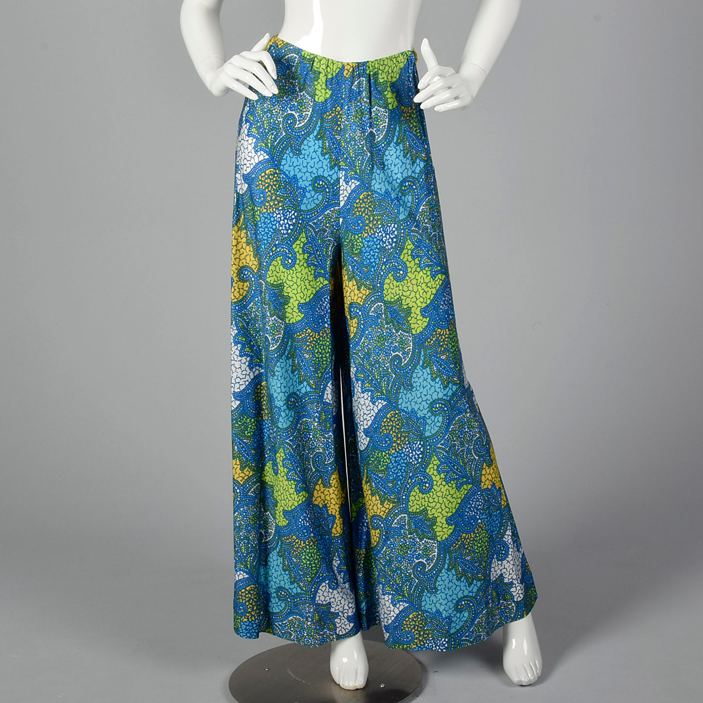 1960s Blue Palazzo Pants and Tunic Outfit
