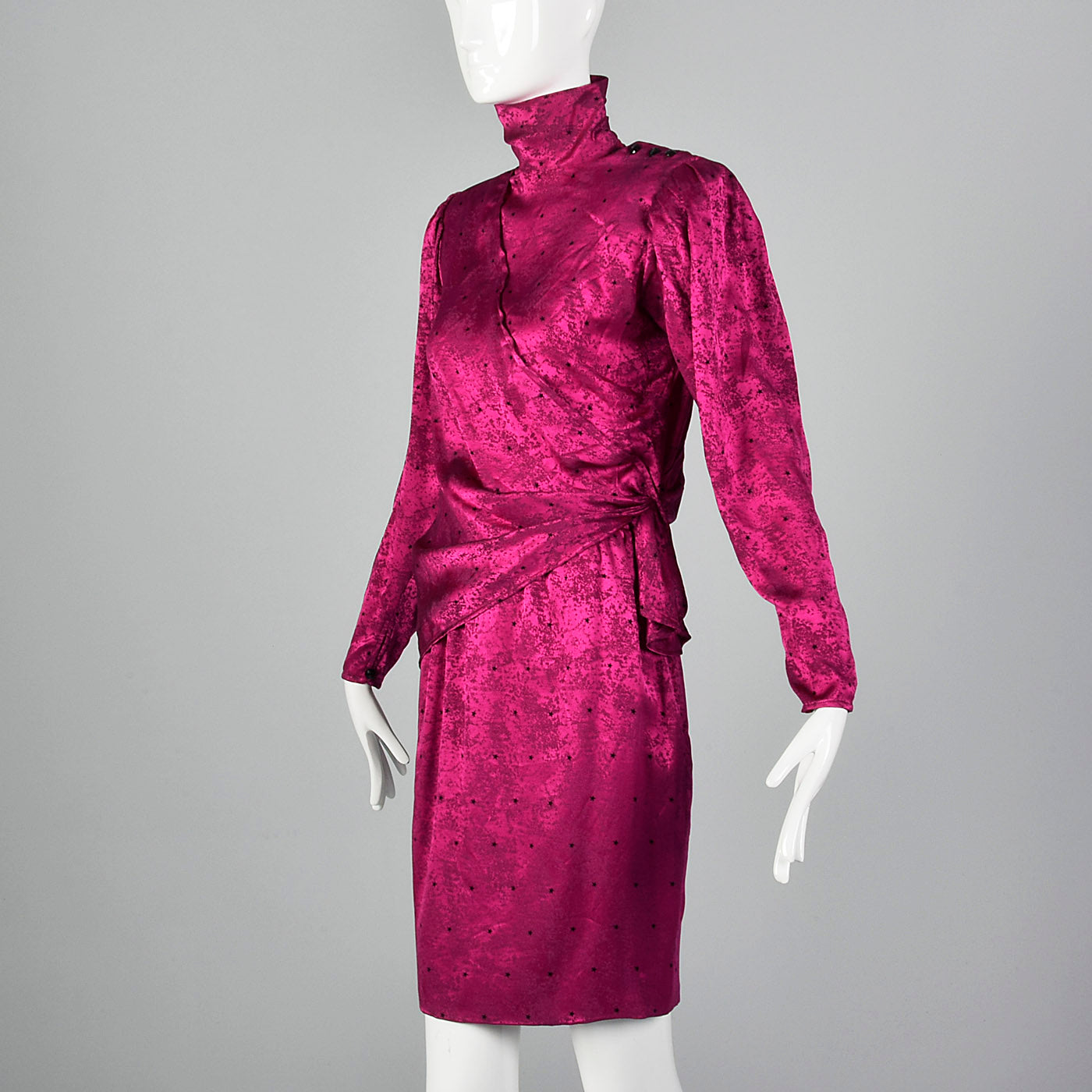 1980s Emanuel Ungaro Hot Pink Skirt Set