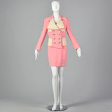 XS Christian LaCroix 1980s Pink Skirt Suit