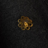 1950s Black Circle Skirt with Felt Flowers