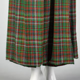 XS Geoffrey Beene 1970s Plaid Maxi Dress