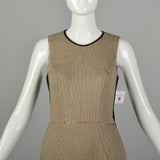 Small Jason Wu Tweed Dress Leather Panels Sleeveless Designer