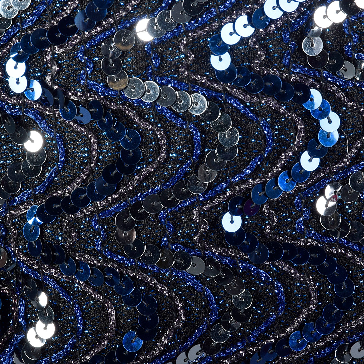 XL-XXL Lilli Diamond 1970s Blue Sequin Long Dress