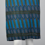 1960s Blue Printed Jacket with Matching Skirt