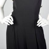 1990s Black Jumpsuit with Cut Out Back