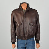Large Mens Schott Brown Leather Jacket
