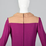 Mary Quant Knit Shift Dress with Menswear Style Necktie