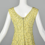 1960s Green Lace Overlay Dress with Sequins
