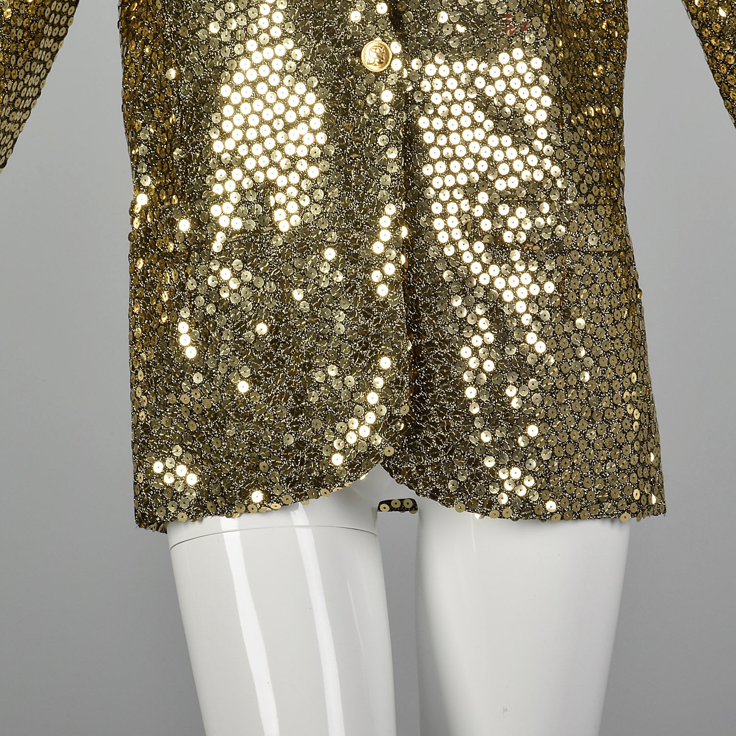 Medium Sonia Rykiel 1980s Gold Sequin Blazer