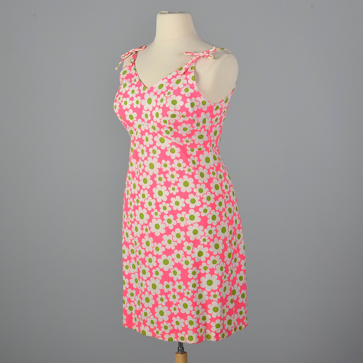 1960s Deadstock Pink Floral Dress