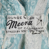 1940s Blue Floral Dressing Gown