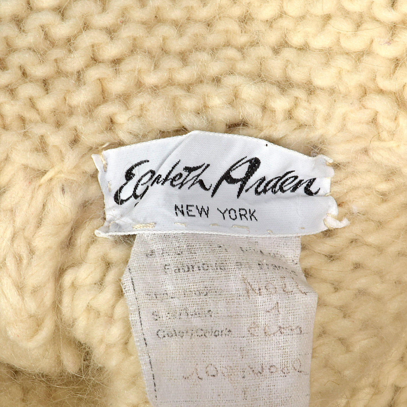 1970s Elizabeth Arden Chunky Knit Sweater Coat