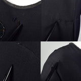 XS 1920s Black Beaded Dress