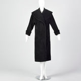 Medium Bill Blass 1980s Black Corduroy Coat