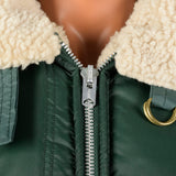 1960s Men's Green Satin Chore Coat