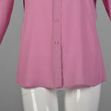 Medium Yves Saint Laurent Rive Gauche Pink Silk Blouse