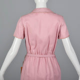 1960s Deadstock Pink Linen Dress