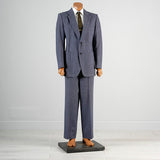1970s Men's Pierre Cardin Black Label Blue & White Wool Tweed Suit