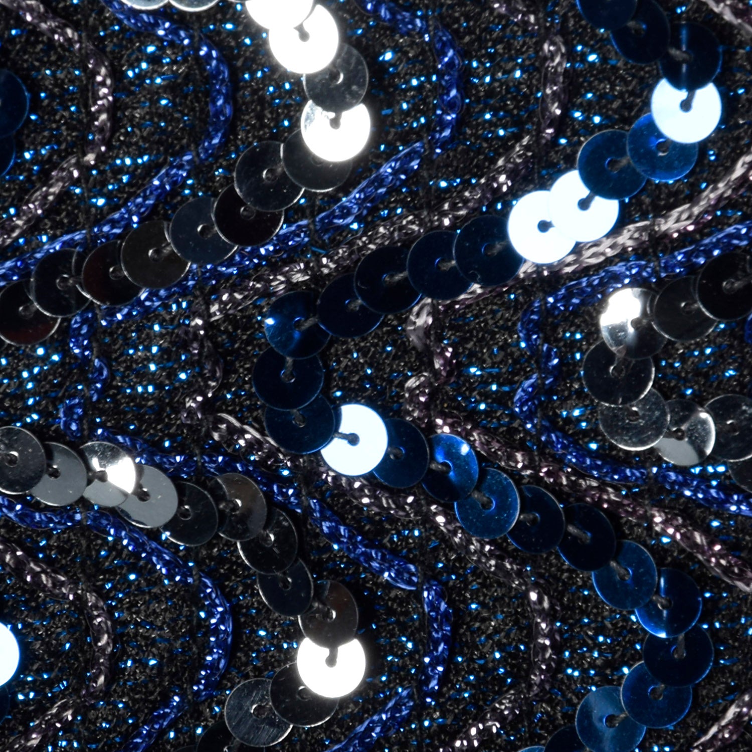 XL-XXL Lilli Diamond 1970s Blue Sequin Long Dress