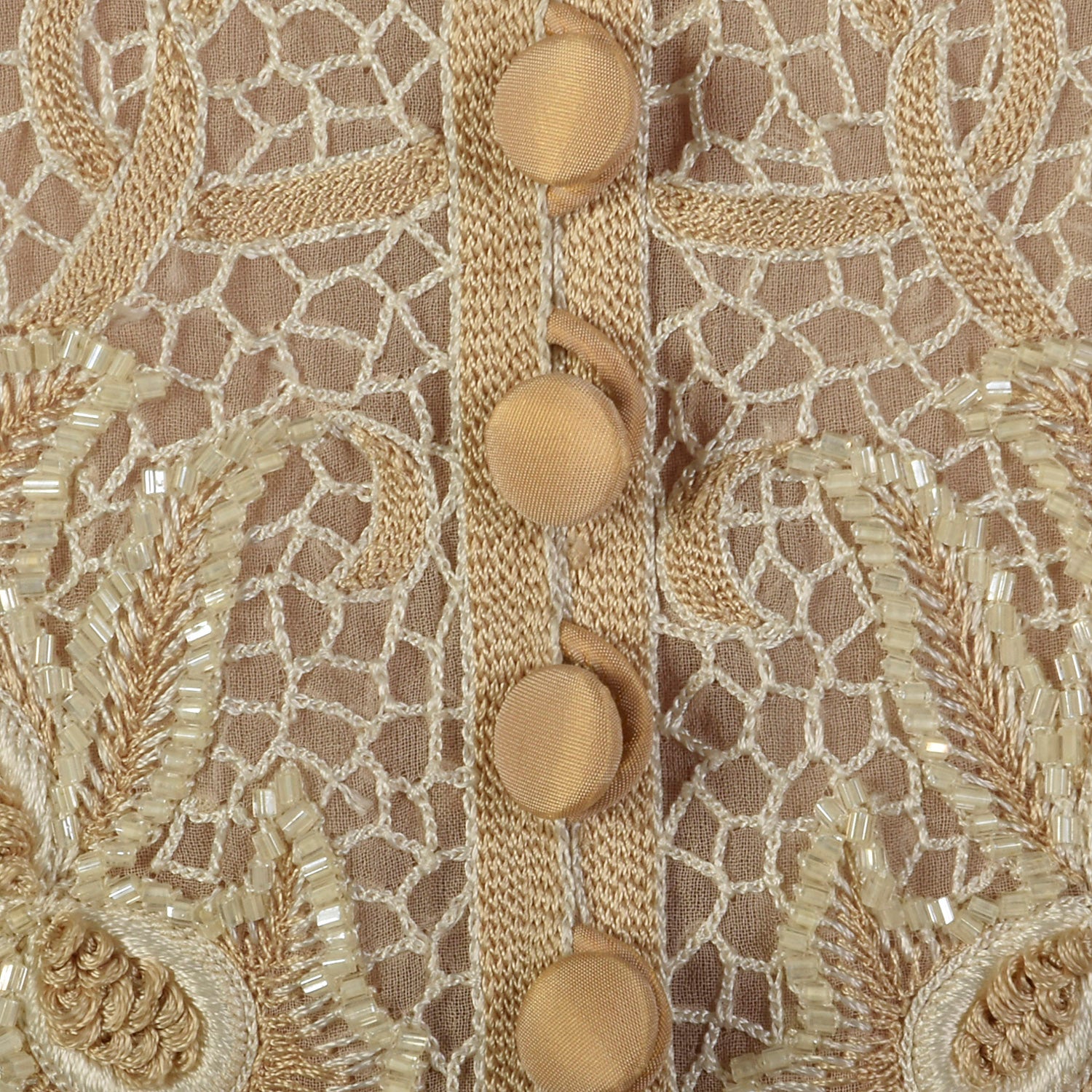 Medium 1990s Escada Couture Dress Blush Summer Short Sleeve Beaded Evening Gown