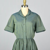 1960s Green and Blue Sharkskin Dress