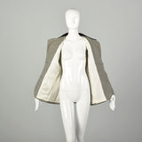 Medium 1980s Escada Blazer Gingham Novelty Flower Soutache Jacket