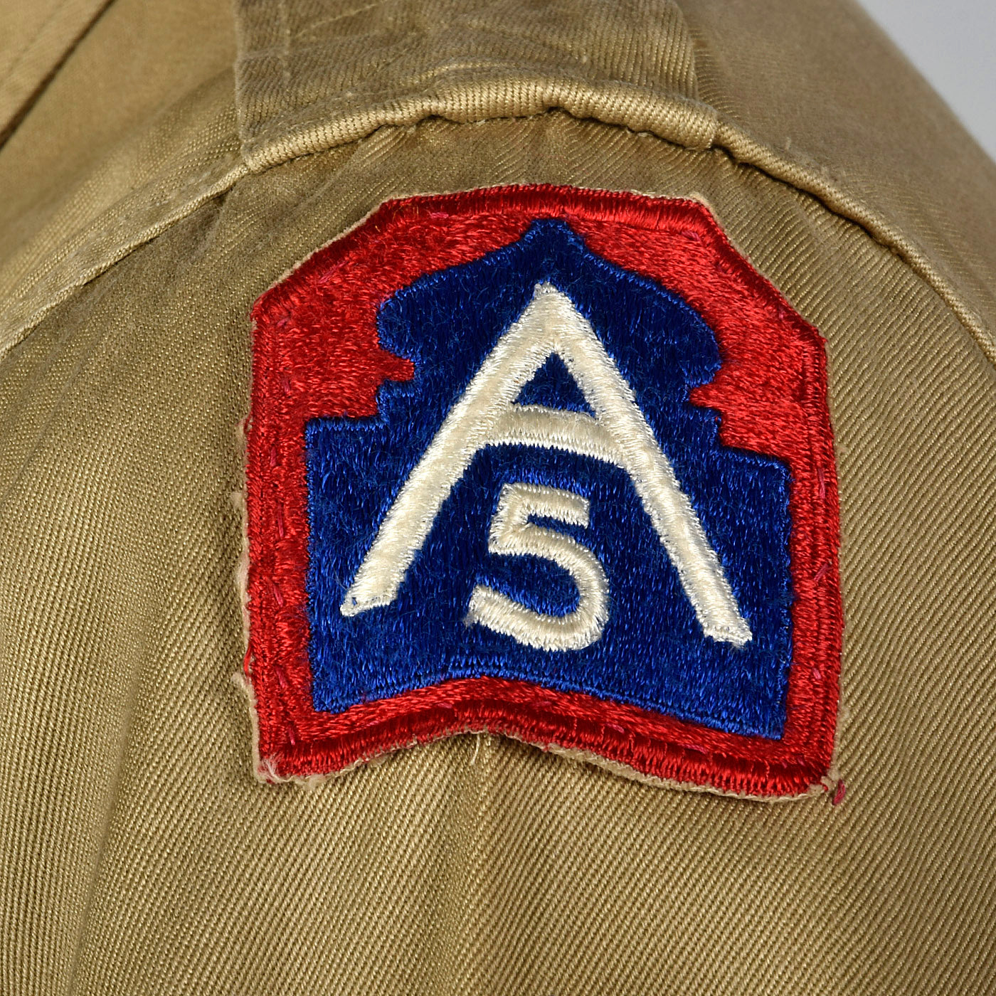 1940s Cotton US Military Shirt with Patches