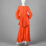 1970s Orange Palazzo Pant Set