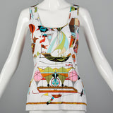 2000s Hermes Airship Print Tank Top