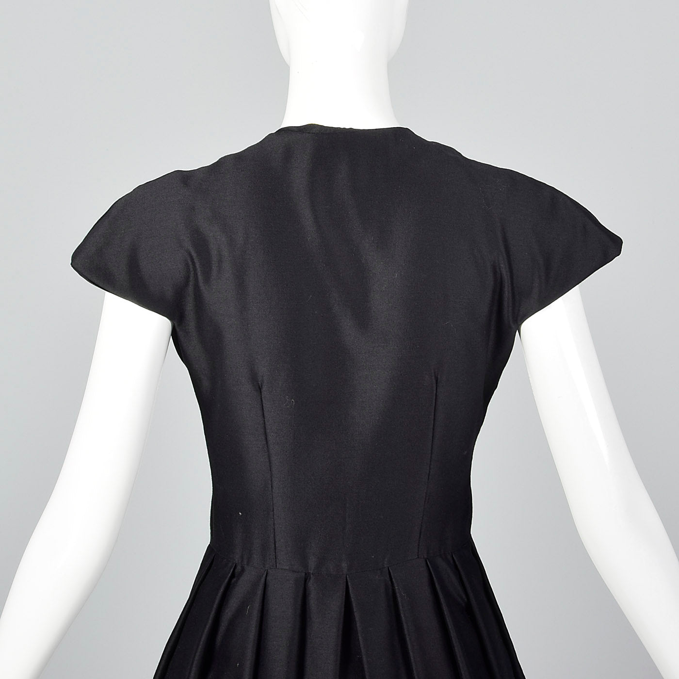 1960s Suzy Perette Black Dress with Pleated Skirt