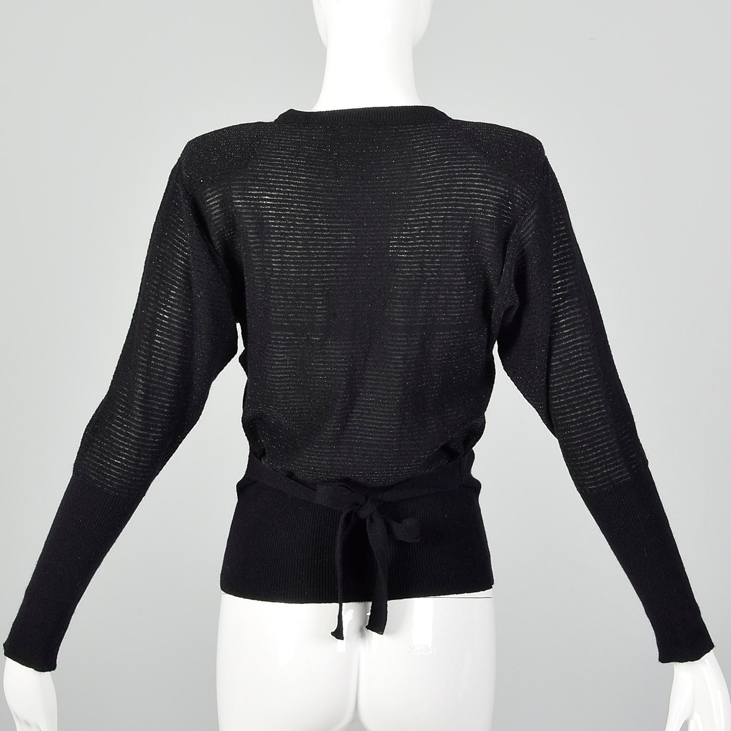 Sonia Rykiel 1980s Black Lurex Stripe Sweater