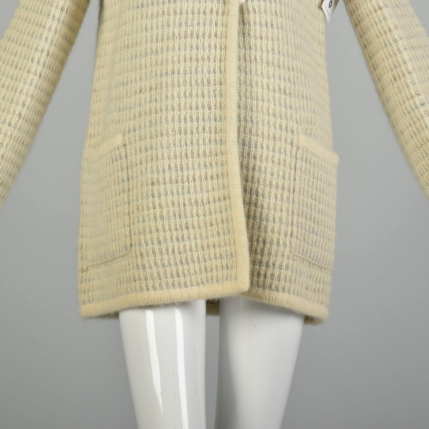 Medium 1980s Cozy Autumn Sweater Jacket Asymmetric Knit Cardigan Heavy Winter Sweater Coat