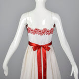 1970s Polka Dot Prom Dress