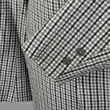 1950s Black and White Gingham Seersucker Jacket