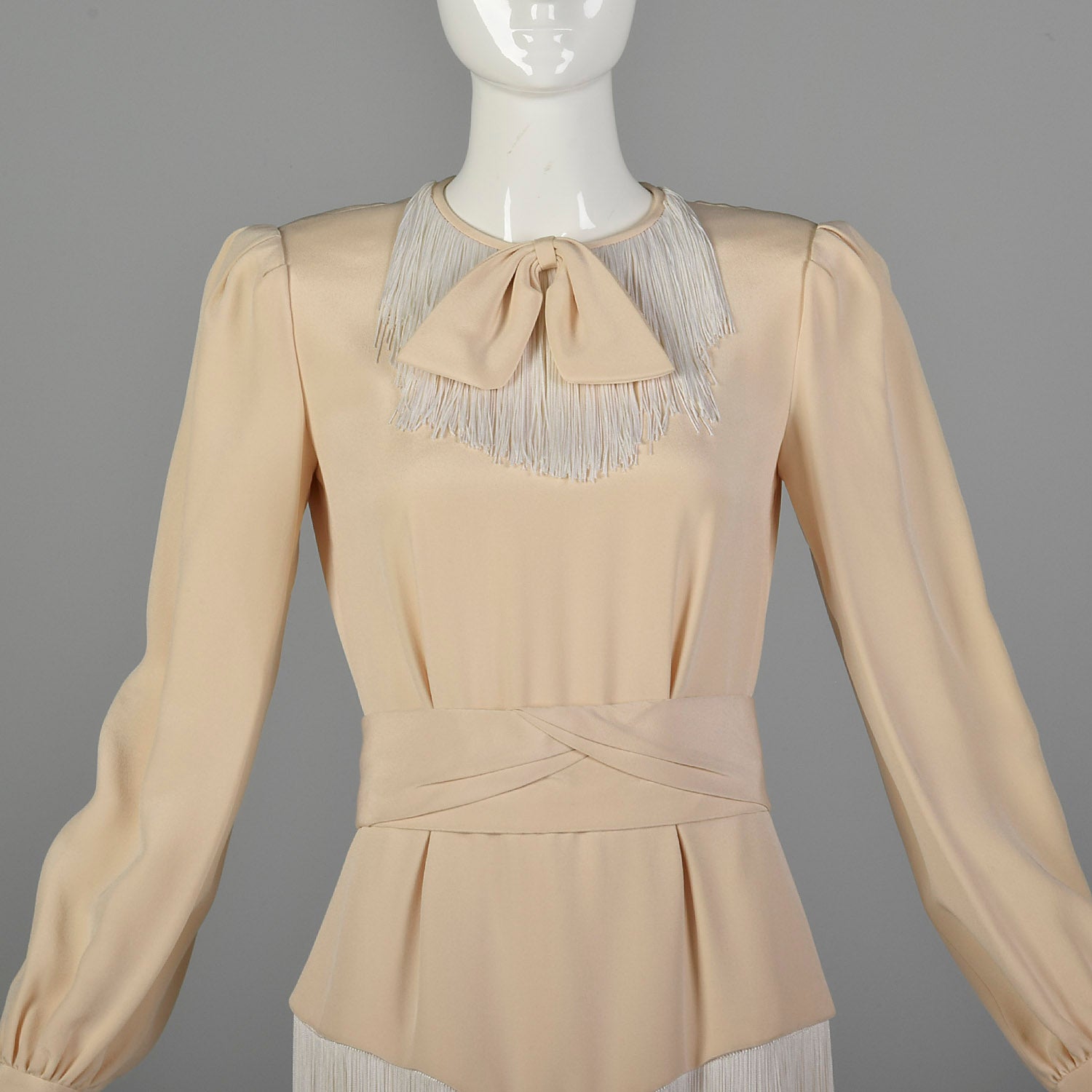 1969 André Laug for Audrey Hepburn Fringe Gown