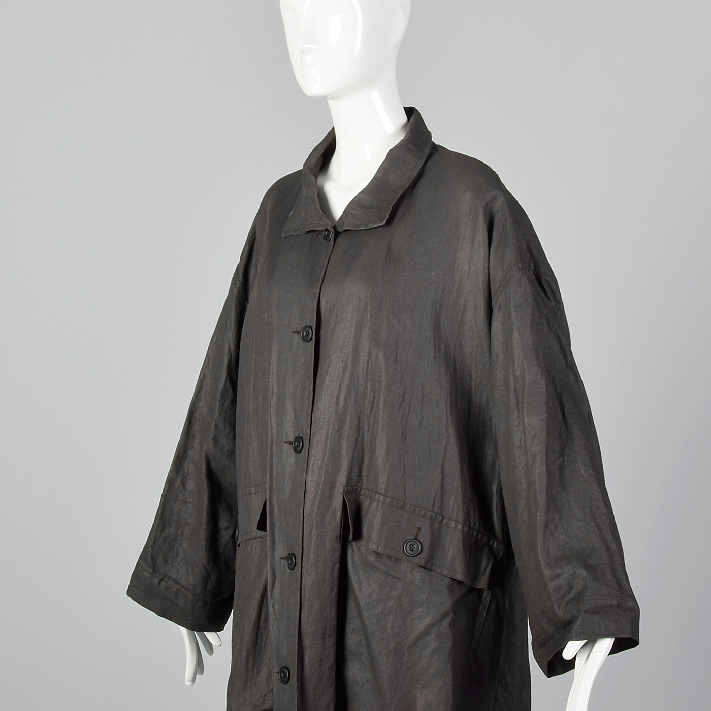 2000s Eskandar Gray Duster Coat
