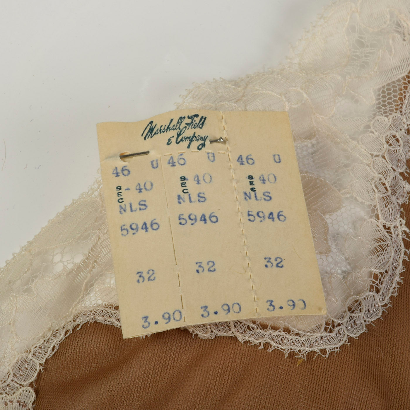 1950s Deadstock Full Slip with Lace Details